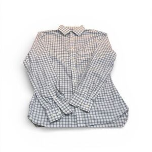 Jos A. Bank Men’s Stretch Tailored Fit Shirt gray/white Size Medium